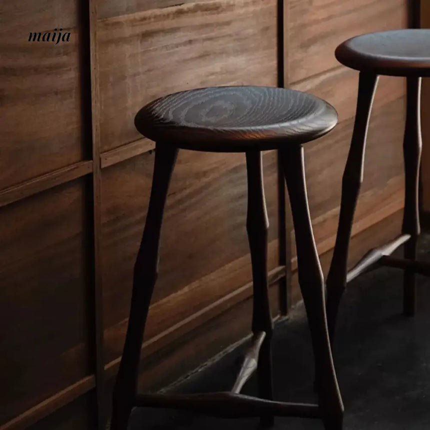 Aiza Solid Wood High Stool from maija
