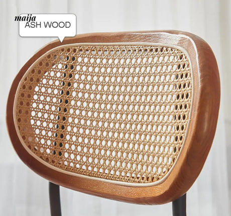 Evie Leather Rattan Dining Chair from Ouqi