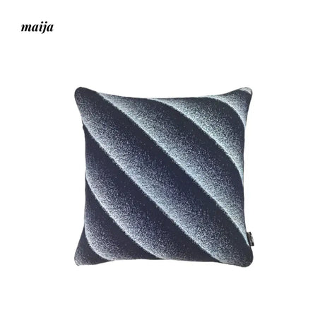 HOUSE OF YINN Striped Denim Blue Pillow Cushion from MOSE