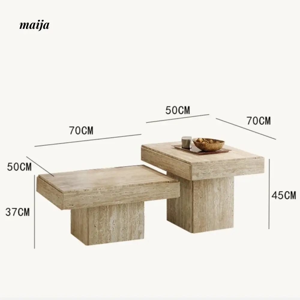 Sana Natural Travertine Coffee Table from maija