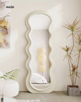 Wide Frame Wavy Mirror from Yueyang