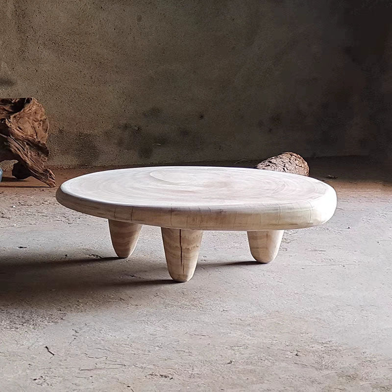 Flat Mushroom Natural Wood Coffee Table from maija
