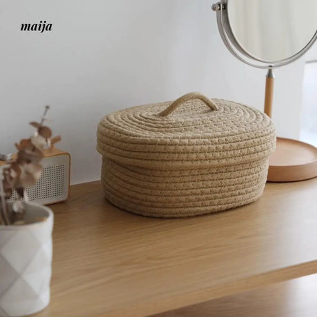 MUYE Woven Storage Box with Cover from MUYE