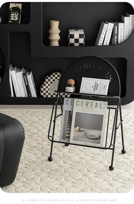 LIVINGPLUS Iron Folding Magazine Shelf from LIVINGPLUS