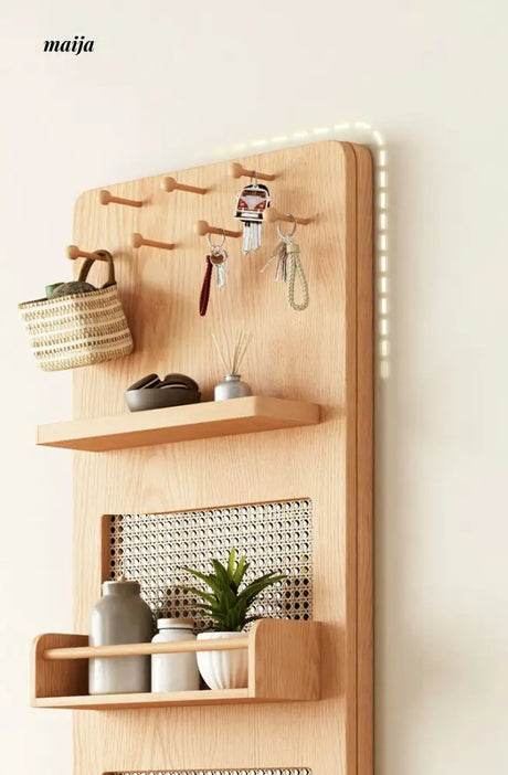 ALING Slideable Solid Wood Rack Plus Full Length Mirror from maija