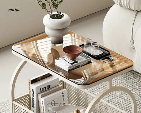 Jodie Cream Bedside Coffee Cart from Kaiyashi