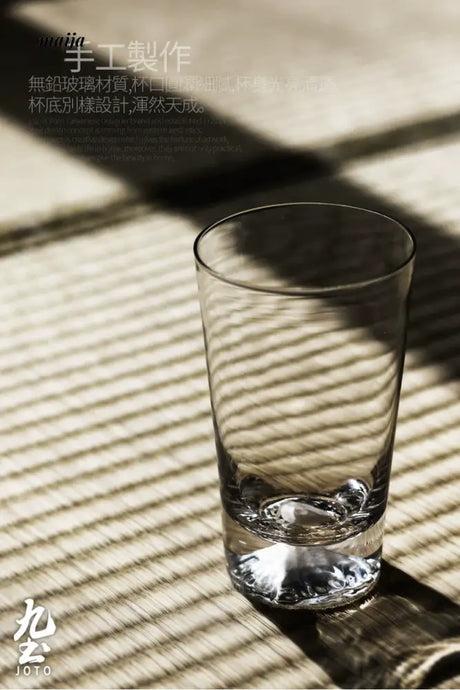 JOTO Fuji Mountain Glass Cup Handmade Snow Mountain Whiskey Cup from JOTO