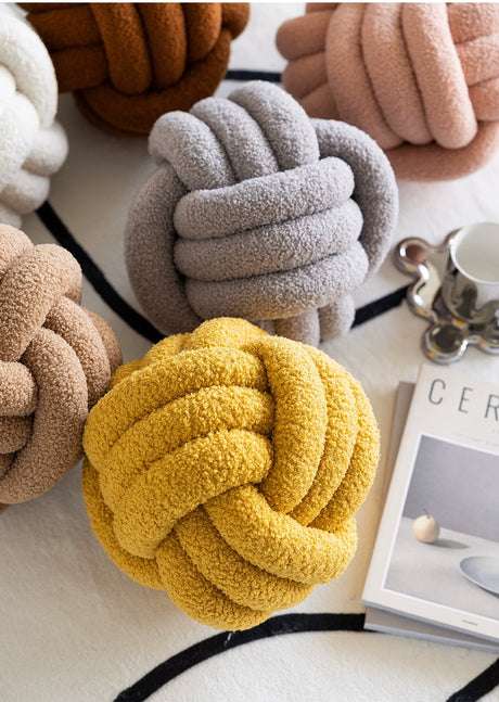MISTYWOOD Lamb Cashmere Knot Pillow for Sofa from MISTYWOOD
