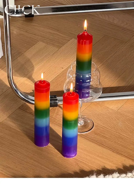 CLICK Gradient Rainbow Candle Holiday Decor from CLICK