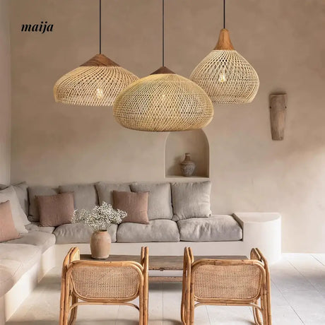 ZHONGSHAN Zen Rattan Chandelier for Restaurant from ZHONGSHAN