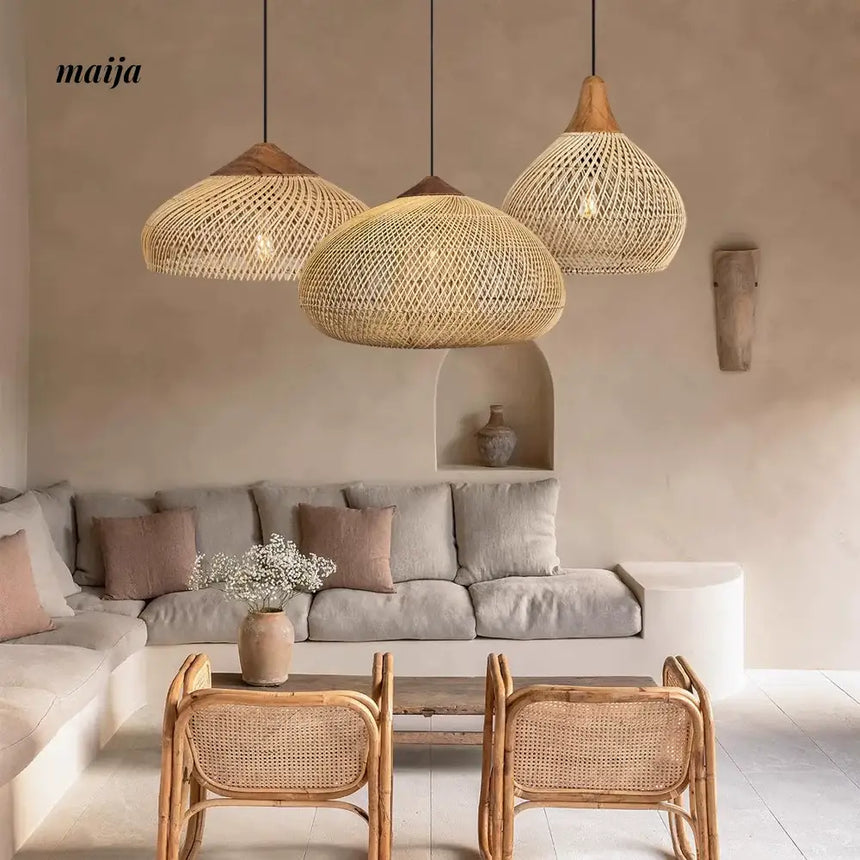 ZHONGSHAN Zen Rattan Chandelier for Restaurant from ZHONGSHAN
