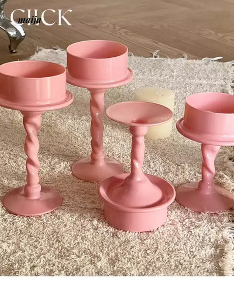 CLICK Fuchsia Spiral Candle Handmade for Valentine's Day from CLICK