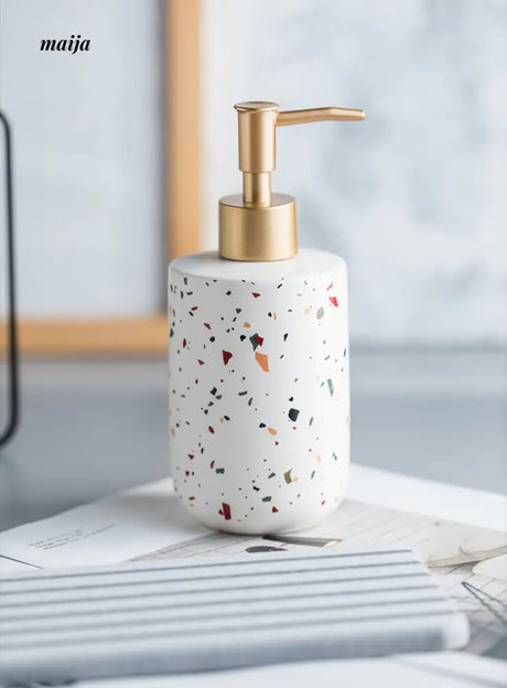 Terrazzo Ceramic Soap Dispenser from maija