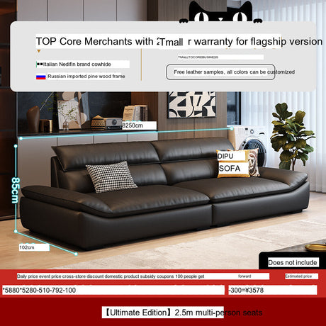 DIPU Roman Modern Leather Sofa from DIPU