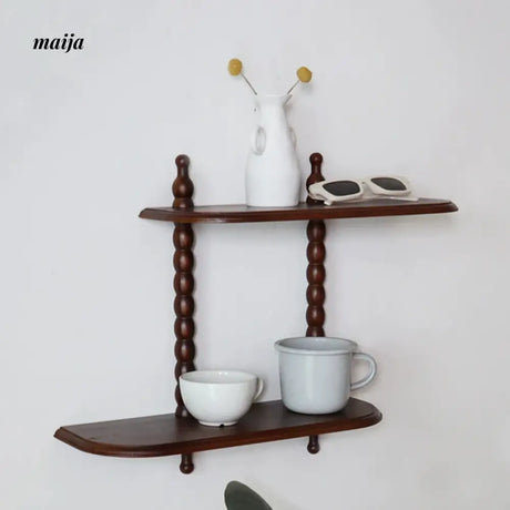 WULIHOME French Wooden Antique Wall-Mounted Shelf from WULIHOME
