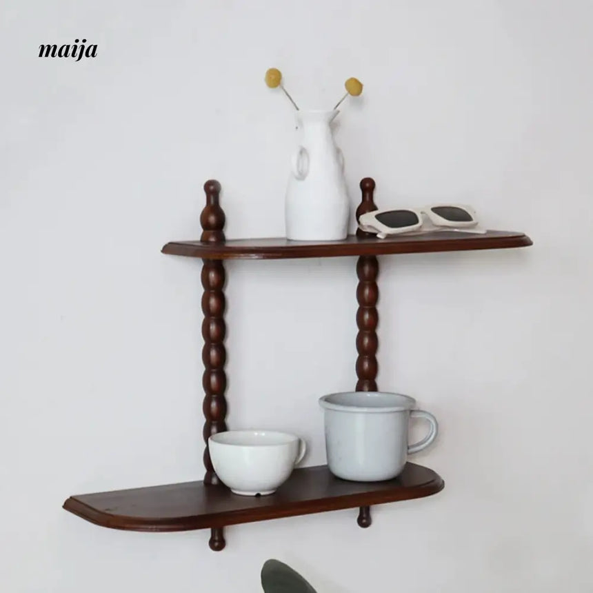WULIHOME French Wooden Antique Wall-Mounted Shelf from WULIHOME
