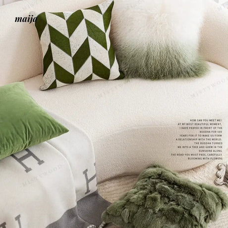 MISTYWOOD Green Pillow for Bedside or Sofa from MISTYWOOD