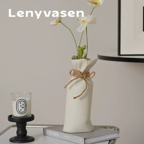 LENYVASEN Elias Irregular Fold Ceramic Vase from LENYVASEN