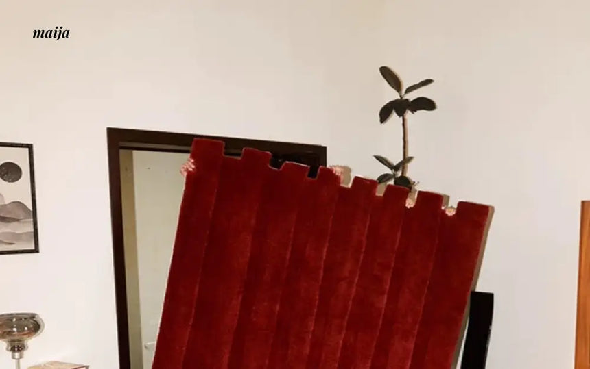 UNDERLAND Red Retro Handmade Rug from UNDERLAND