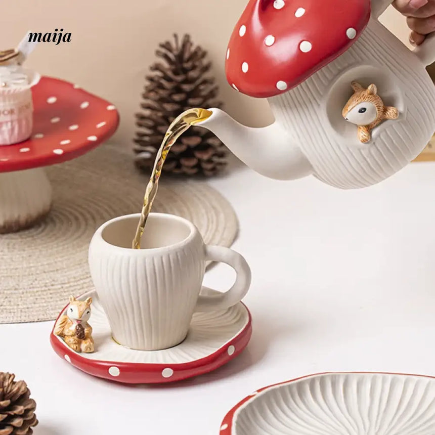 LIVETAI High Quality Mushroom Afternoon Tea Set from maija