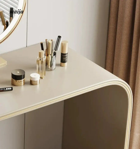 Ashleigh Simple Modern Dressing Table with Integrated Storage Cabinet from maija
