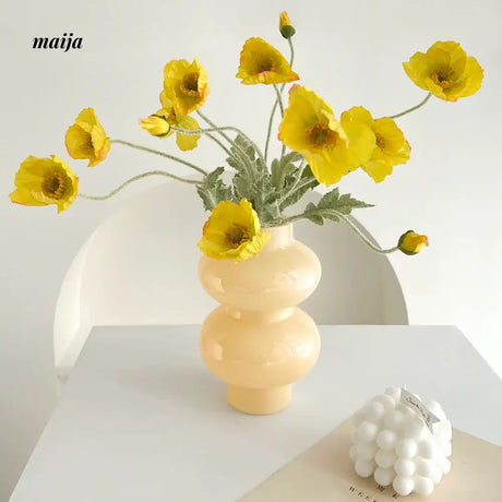 LIVETAI Glossy Milky Cream Vase from maija