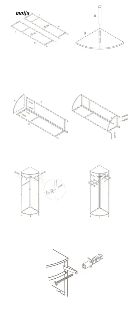Emmett Corner Coat Rack from Lazy Corner