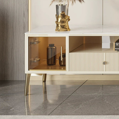 DIPU Celine Round Rock Plate Coffee Table Set from DIPU