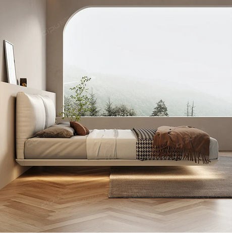 DIPU Diego Minimal Suspended Leather Bed from DIPU