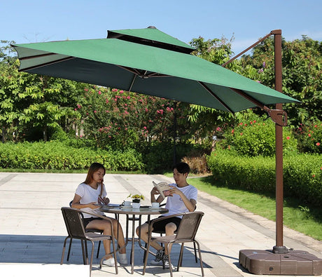 MOJIA Lysandra Solar-Powered Patio Umbrella with Elegant Lighting from MOJIA