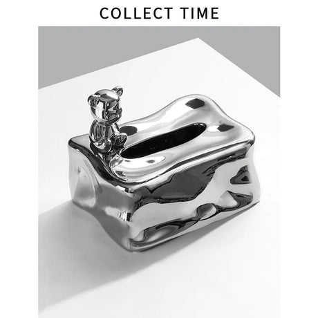 COLLECT TIME Black Paper Tissue Box for Coffee Table from COLLECT TIME