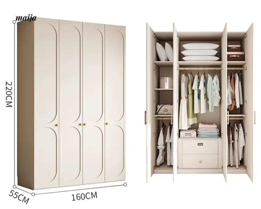 MEIHOUSE French Pine Board Wardrobe Bedroom Finished Large Cabinet from MEIHOUSE
