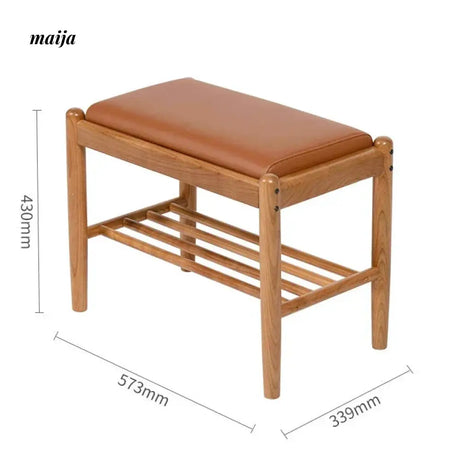 Eliot Solid Wood Shoe Changing Bench from maija