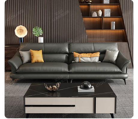 DIPU Hugh Minimalist Leather Modern Sofa from DIPU