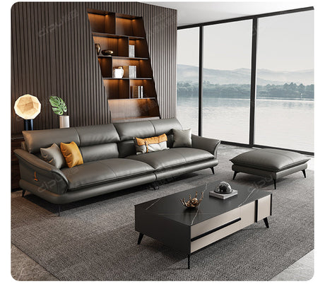 DIPU Hugh Minimalist Leather Modern Sofa from DIPU