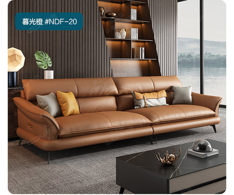 DIPU Hugh Minimalist Leather Modern Sofa from DIPU