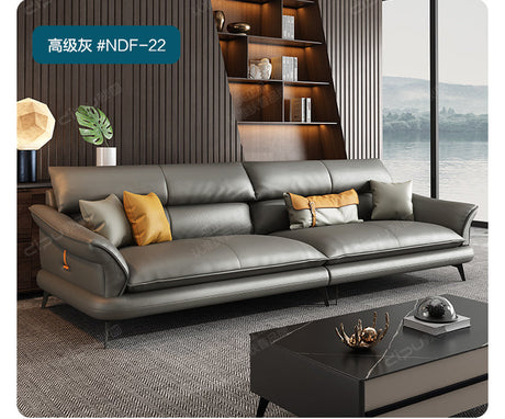 DIPU Hugh Minimalist Leather Modern Sofa from DIPU