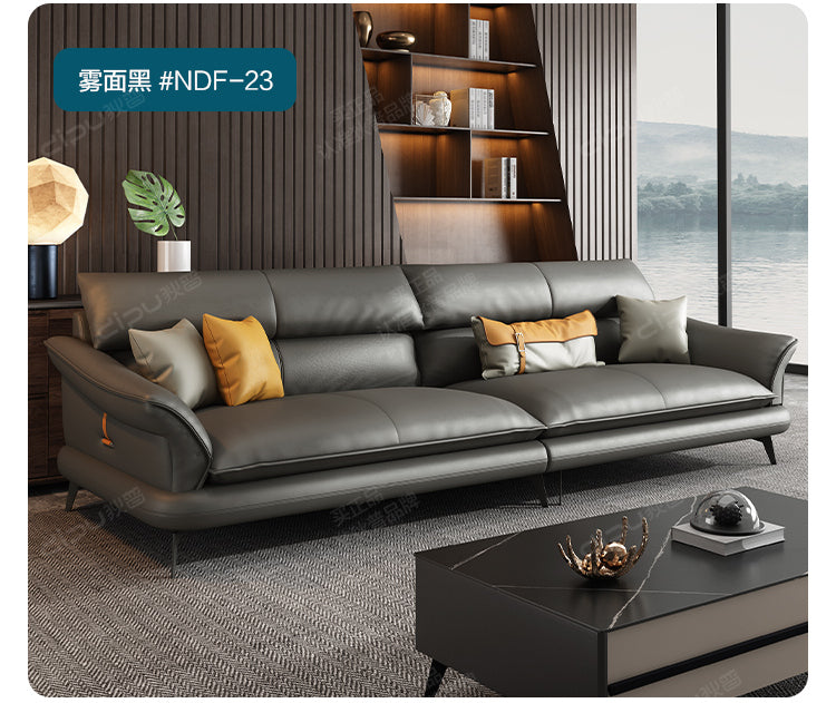 DIPU Hugh Minimalist Leather Modern Sofa from DIPU