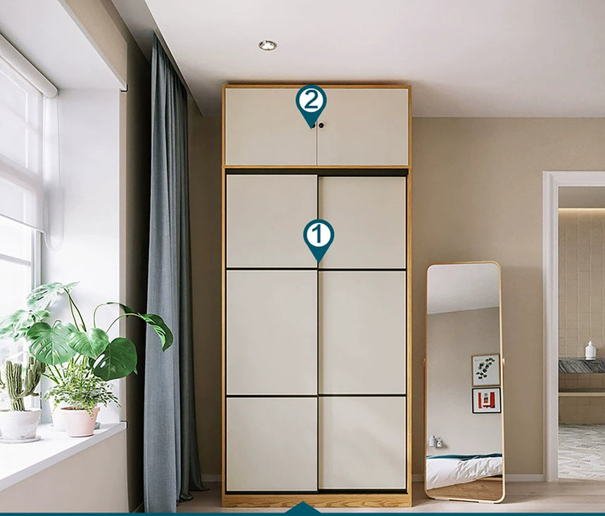 LINSYKIDS Japanese Style Sliding Door Wardrobe from LINSY KIDS
