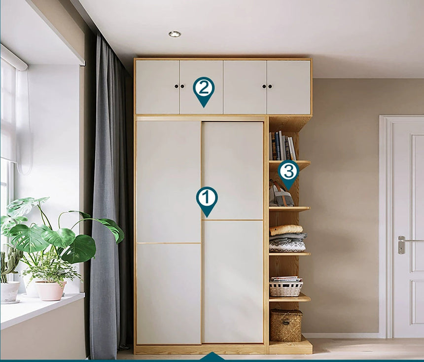 LINSYKIDS Japanese Style Sliding Door Wardrobe from LINSY KIDS