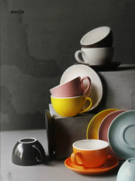 JOTO Seventeen Color Ceramic Coffee Cup Commercial Set from JOTO
