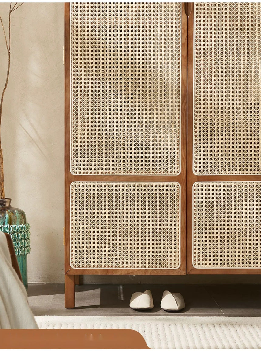 RATTAN CRAFTSMAN Vintage Rattan Wardrobe from RATTAN CRAFTSMAN
