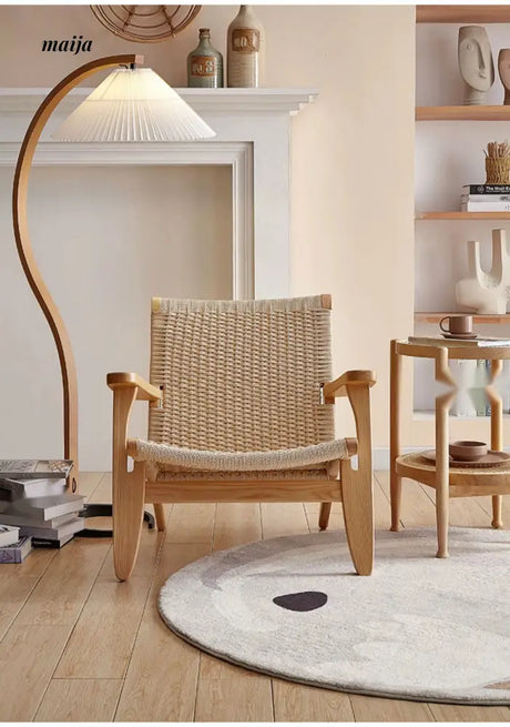 19 DREAM SPACE Solid Wood Rattan Sofa Chair from 19 DREAM SPACE