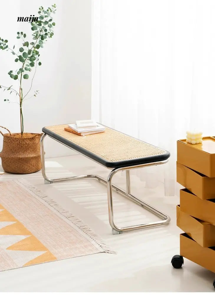 LOWERLEFT Rattan Shoe Stool from Lower Left