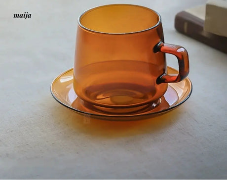 JOTO Borosilicate Handle Milk Coffee Cup with Disc from JOTO