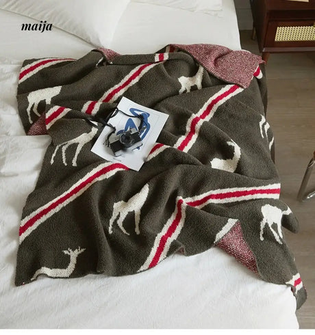 MAN YUE HOME Plush Knitted Sofa Duvet for Sleep from MAN YUE HOME