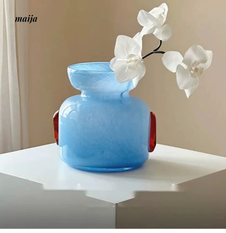 GUIFOU Sunny Blue Art Glass Vase from GUIFOU