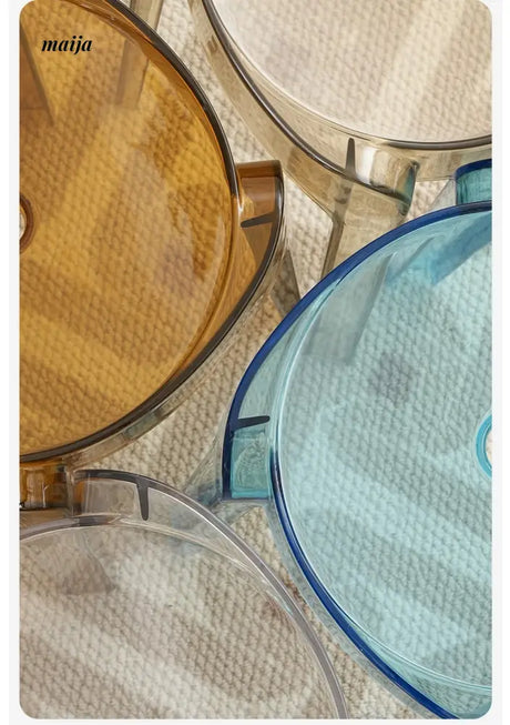 LOWERLEFT Transparent Low Plastic Stool from Lower Left