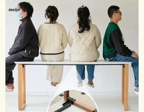 PUMPKIN BOX Nordic Solid Wood Double Desk from PUMPKIN BOX