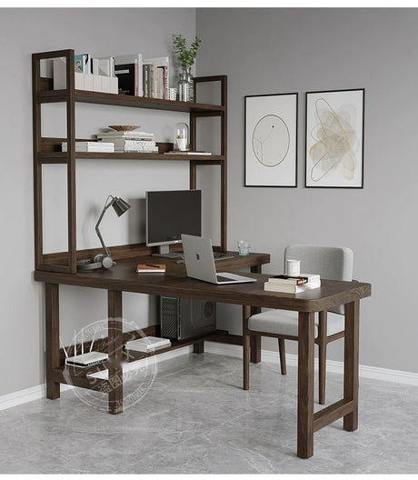 SUNX Solid Wood Corner Computer Desk Combo from SUNX